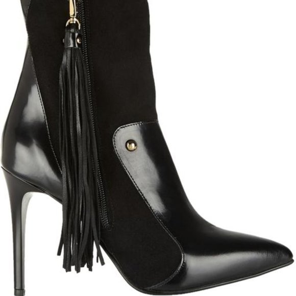 Just Cavalli Paneled Leather and Suede Boots - Picture 15 of 16